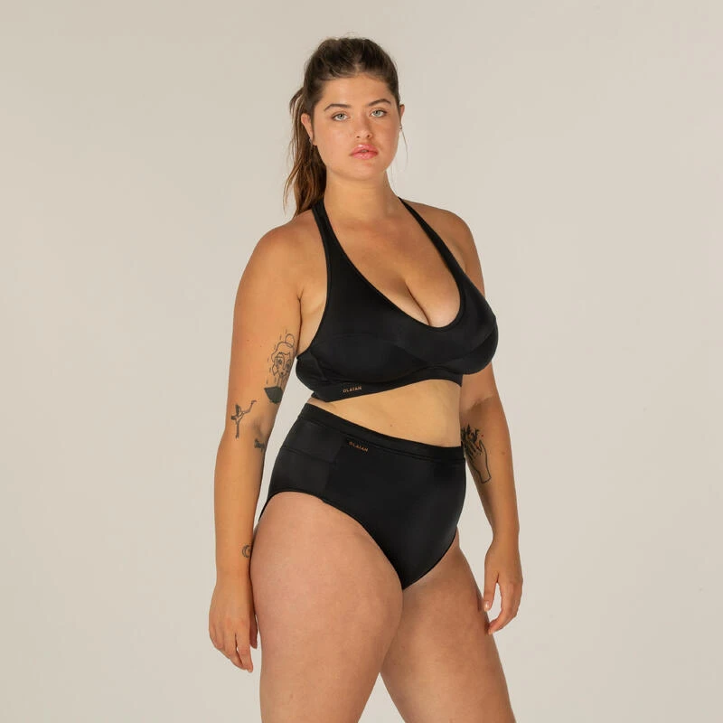 Surfbikinibroekje Voor Dames ROSA Met Hoge Taille ZWART 10 Surfbikinibroekje Voor Dames ROSA Met Hoge Taille ZWART - Afbeelding 10