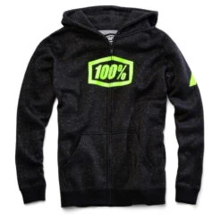 100% Syndicate Jeugd Full-Zip Hoody - Zwart/Groen