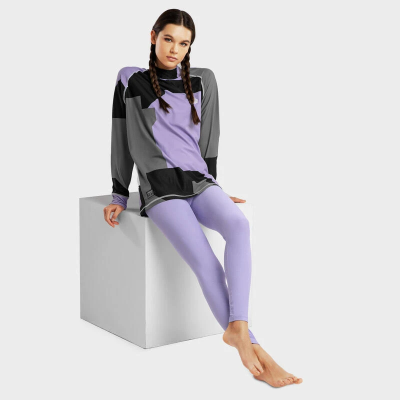 Thermisch Ondershirt Wintersport SIROKO Slush-W Gleam Lavendel Dames 4 Thermisch Ondershirt Wintersport SIROKO Slush-W Gleam Lavendel Dames - Afbeelding 4