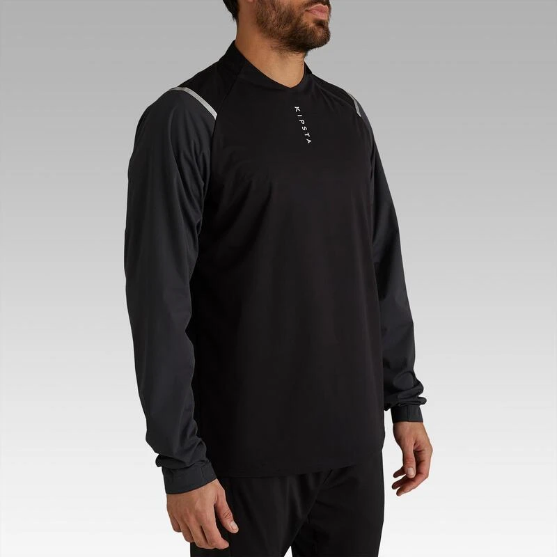 Kipsta Waterdicht Windjack Voor Voetbal Volwassenen T500 Zwart/carbon 3 Kipsta Waterdicht Windjack Voor Voetbal Volwassenen T500 Zwart/carbon - Afbeelding 3