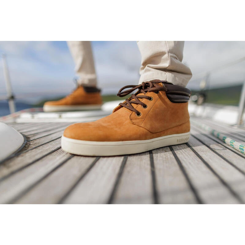 Tribord Waterdichte Leren Zeilschoenen Voor Heren 500 14 Tribord Waterdichte Leren Zeilschoenen Voor Heren 500 - Afbeelding 14