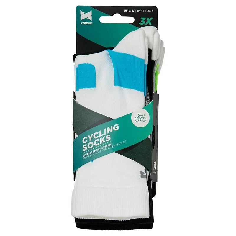 Xtreme Fietssokken Crew 9-pack Multi White 5 Xtreme Fietssokken Crew 9-pack Multi White - Afbeelding 5