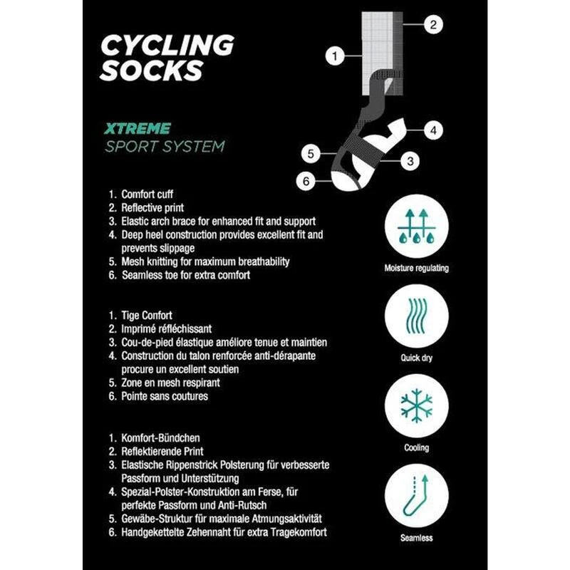 Xtreme Fietssokken Crew 9-pack Multi White 6 Xtreme Fietssokken Crew 9-pack Multi White - Afbeelding 6